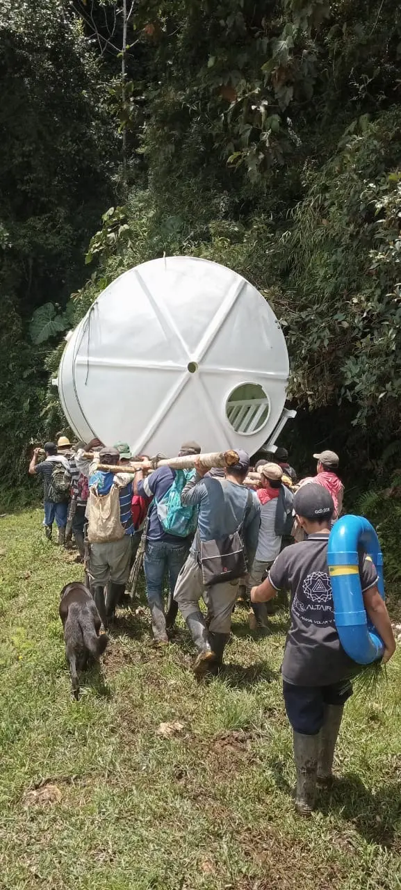 Obra de saneamiento básico rural