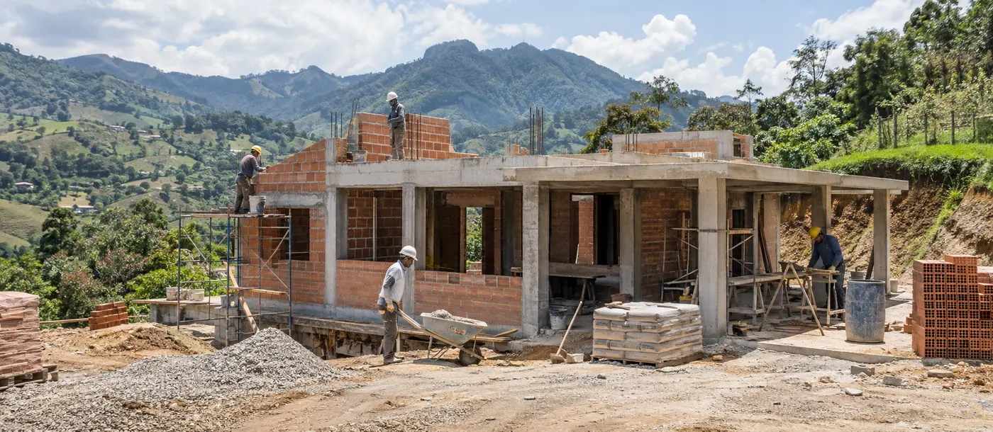Construcción de vivienda rural nueva en Antioquia